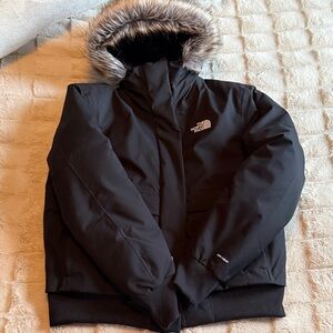 The North Face Women's Artic Bomber Jacket with Foux Fur Trim-Black